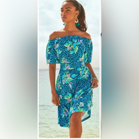 π Lilly Pulitzer Camille dress size XL FORMENTERA TURQUOISE HOT ON THE SPOT π - Picture 6 of 6